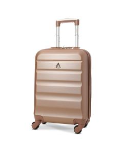 Aero Hard Trolley 55cm Rose Gold 4 wheels front